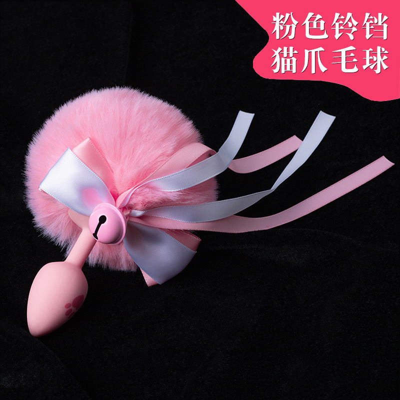 Image of SM Sex Fun Backyard Supplies Silicone Cat Paw Tail Anal Plug Backyard Products Female Masturbation Adult Femdom Props